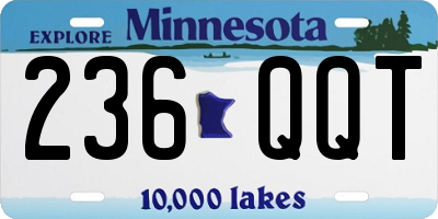 MN license plate 236QQT