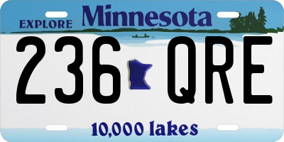 MN license plate 236QRE