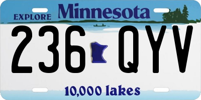 MN license plate 236QYV