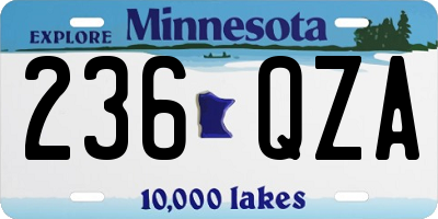 MN license plate 236QZA