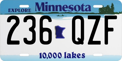 MN license plate 236QZF