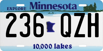 MN license plate 236QZH