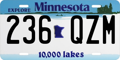 MN license plate 236QZM