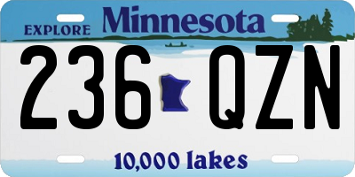 MN license plate 236QZN