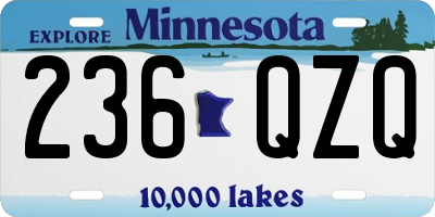 MN license plate 236QZQ