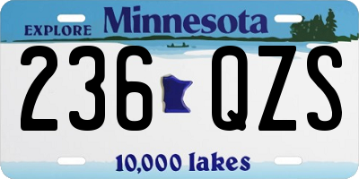 MN license plate 236QZS