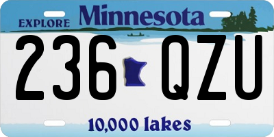MN license plate 236QZU