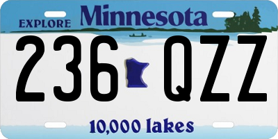 MN license plate 236QZZ