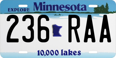 MN license plate 236RAA