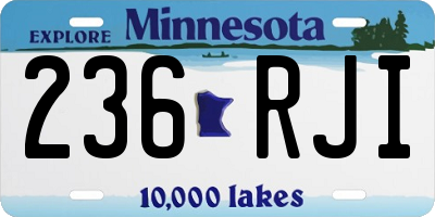 MN license plate 236RJI