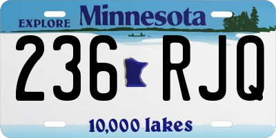 MN license plate 236RJQ
