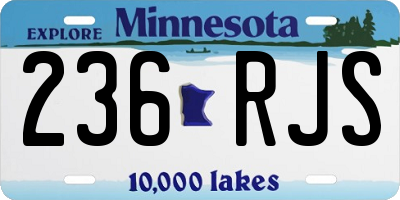 MN license plate 236RJS