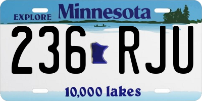 MN license plate 236RJU