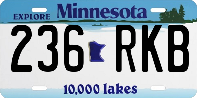 MN license plate 236RKB