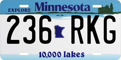 MN license plate 236RKG