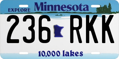 MN license plate 236RKK