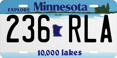 MN license plate 236RLA