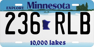 MN license plate 236RLB