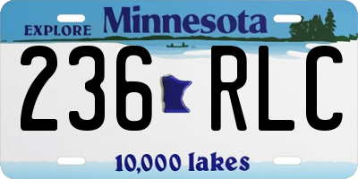 MN license plate 236RLC