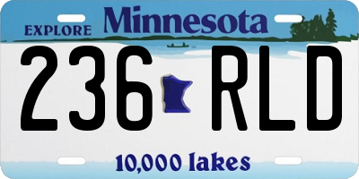 MN license plate 236RLD