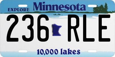 MN license plate 236RLE