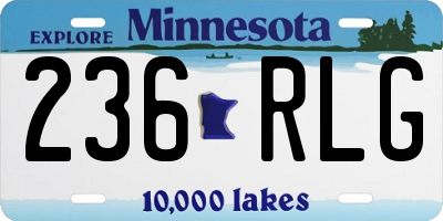 MN license plate 236RLG