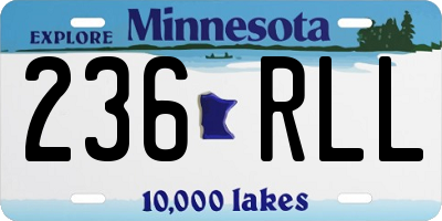 MN license plate 236RLL
