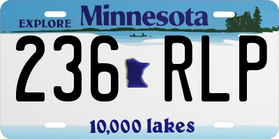 MN license plate 236RLP