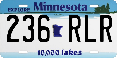 MN license plate 236RLR
