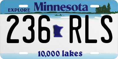 MN license plate 236RLS