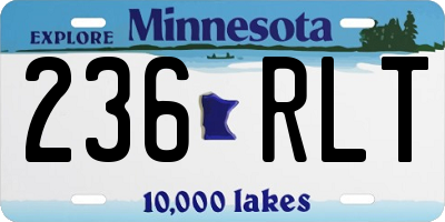 MN license plate 236RLT