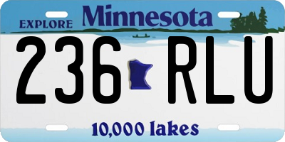 MN license plate 236RLU