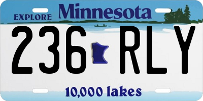 MN license plate 236RLY