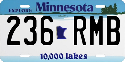 MN license plate 236RMB