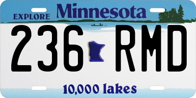 MN license plate 236RMD
