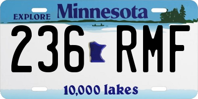 MN license plate 236RMF