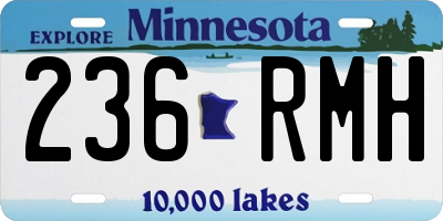 MN license plate 236RMH