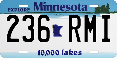 MN license plate 236RMI
