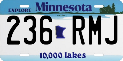 MN license plate 236RMJ