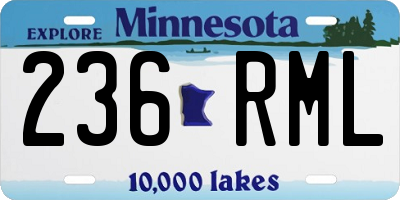MN license plate 236RML
