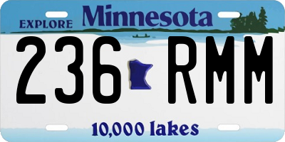 MN license plate 236RMM