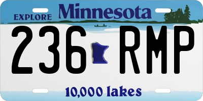 MN license plate 236RMP