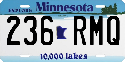 MN license plate 236RMQ