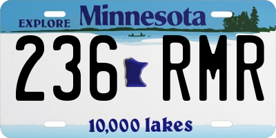 MN license plate 236RMR