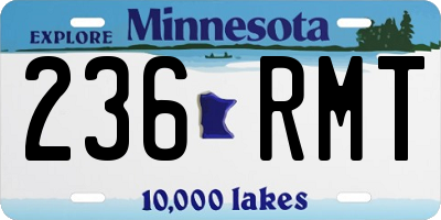 MN license plate 236RMT