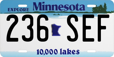 MN license plate 236SEF