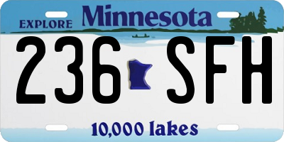 MN license plate 236SFH