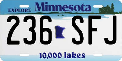MN license plate 236SFJ