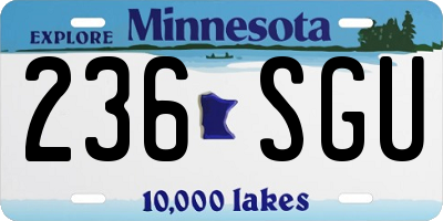 MN license plate 236SGU