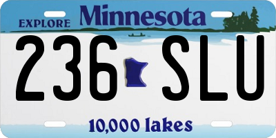 MN license plate 236SLU